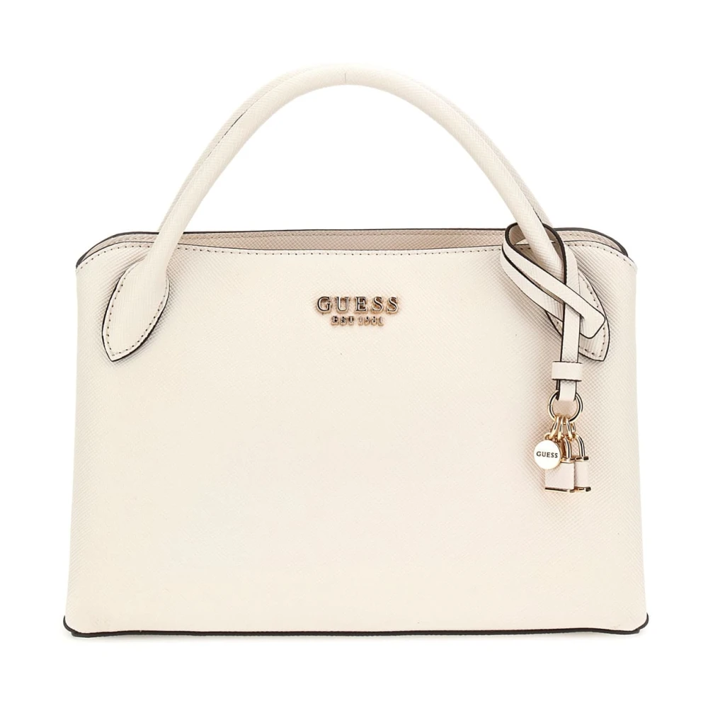 Guess Kleine Off White Satchel Tas White Dames