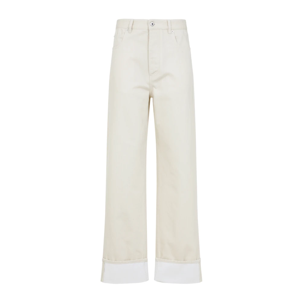Bottega Veneta Klassieke Denim Broek voor Dagelijks Gebruik Beige Dames