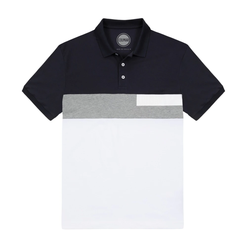 Colmar Blauw Colorblock Polo Shirt Multicolor Heren