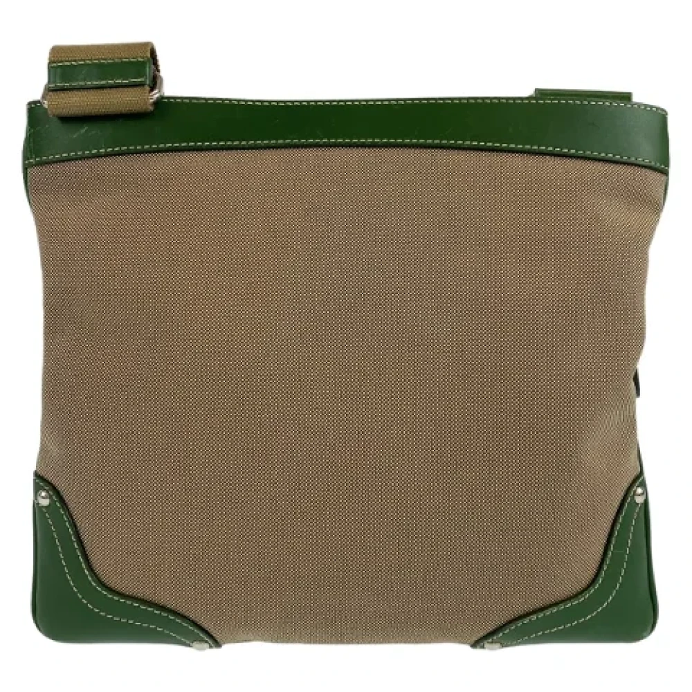 Prada Vintage Pre-owned Canvas prada-bags Beige Dames