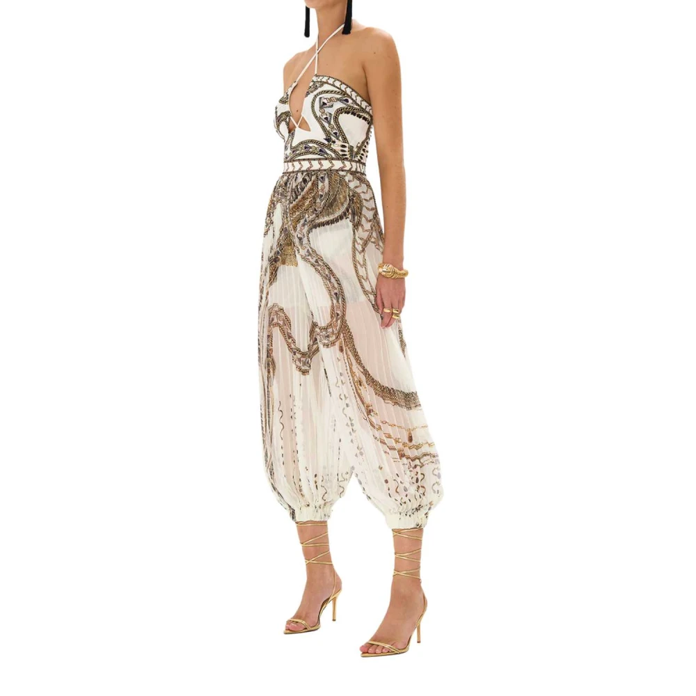 Camilla Luxe Halternek Top met Kristalversieringen Multicolor Dames