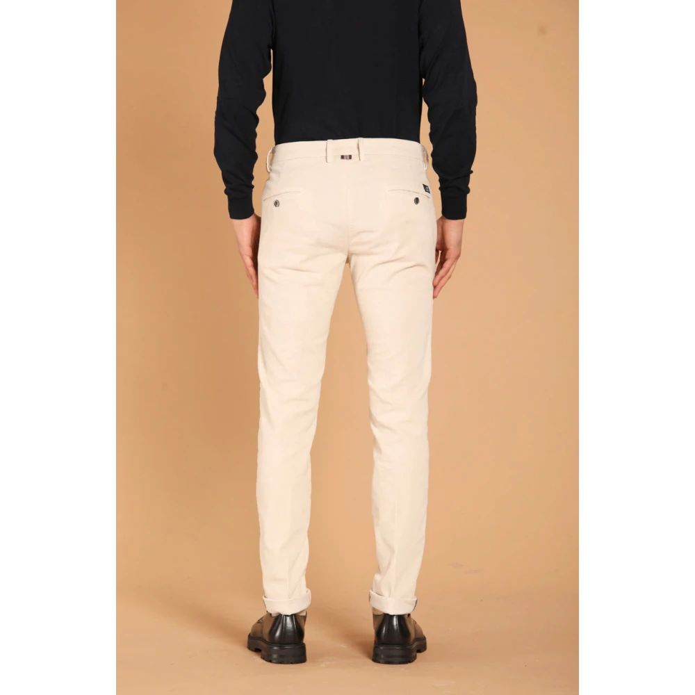 Mason's Velvet Slim Fit Chino Broek Beige Heren