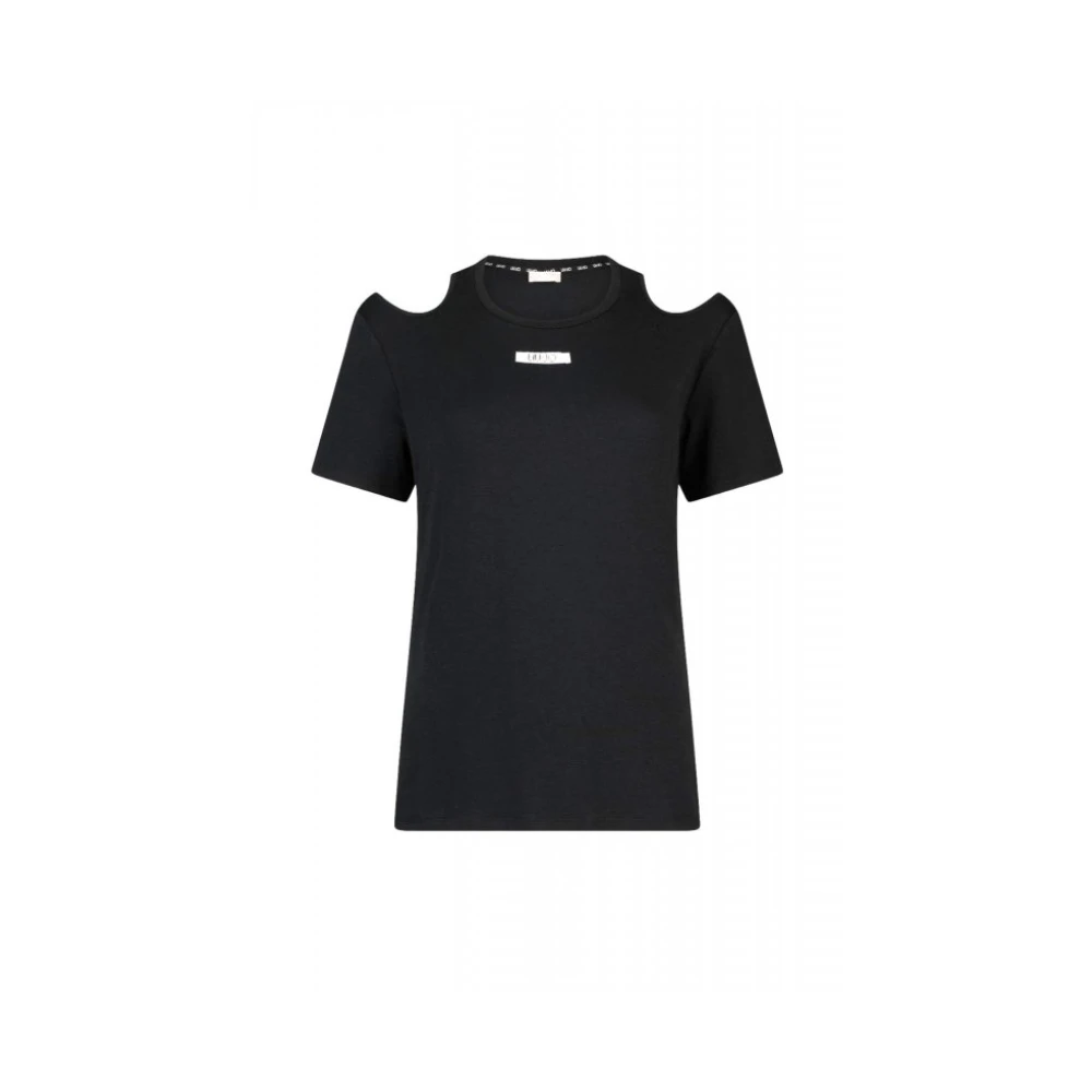 Liu Jo Mujer Negro Camisetas, Talla: L