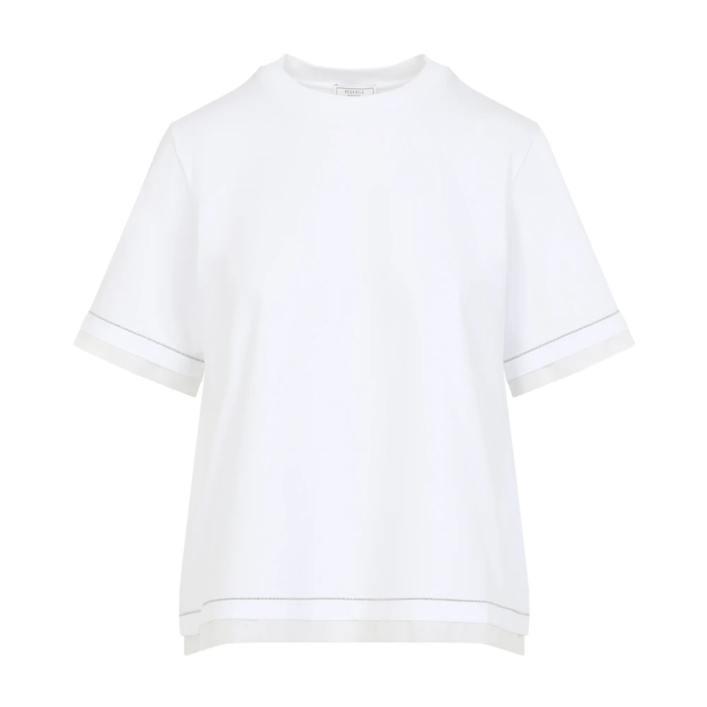 Peserico Ljus Vit Tshirt White, Dam