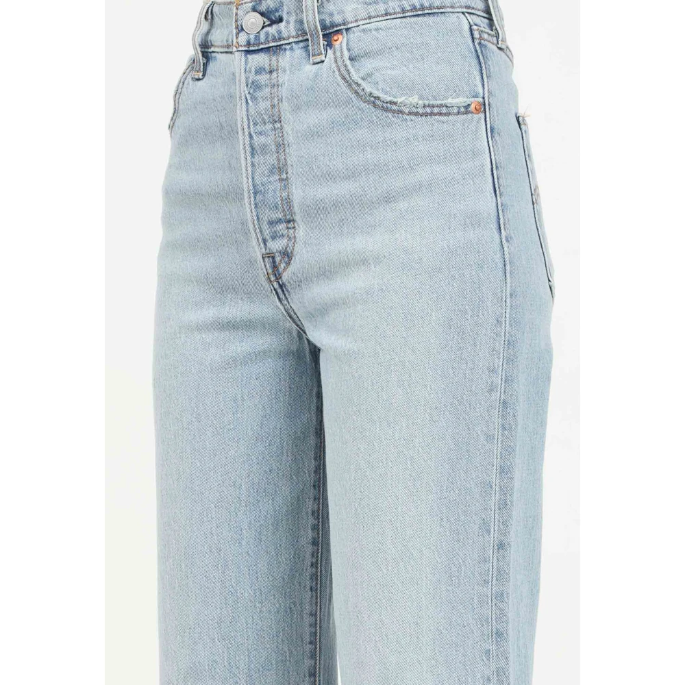 Levi's Ribcage Straight Ankle Jeans Blue Dames