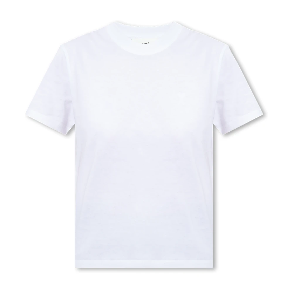 Ami Paris Bomullst-shirt med logotyp White, Dam