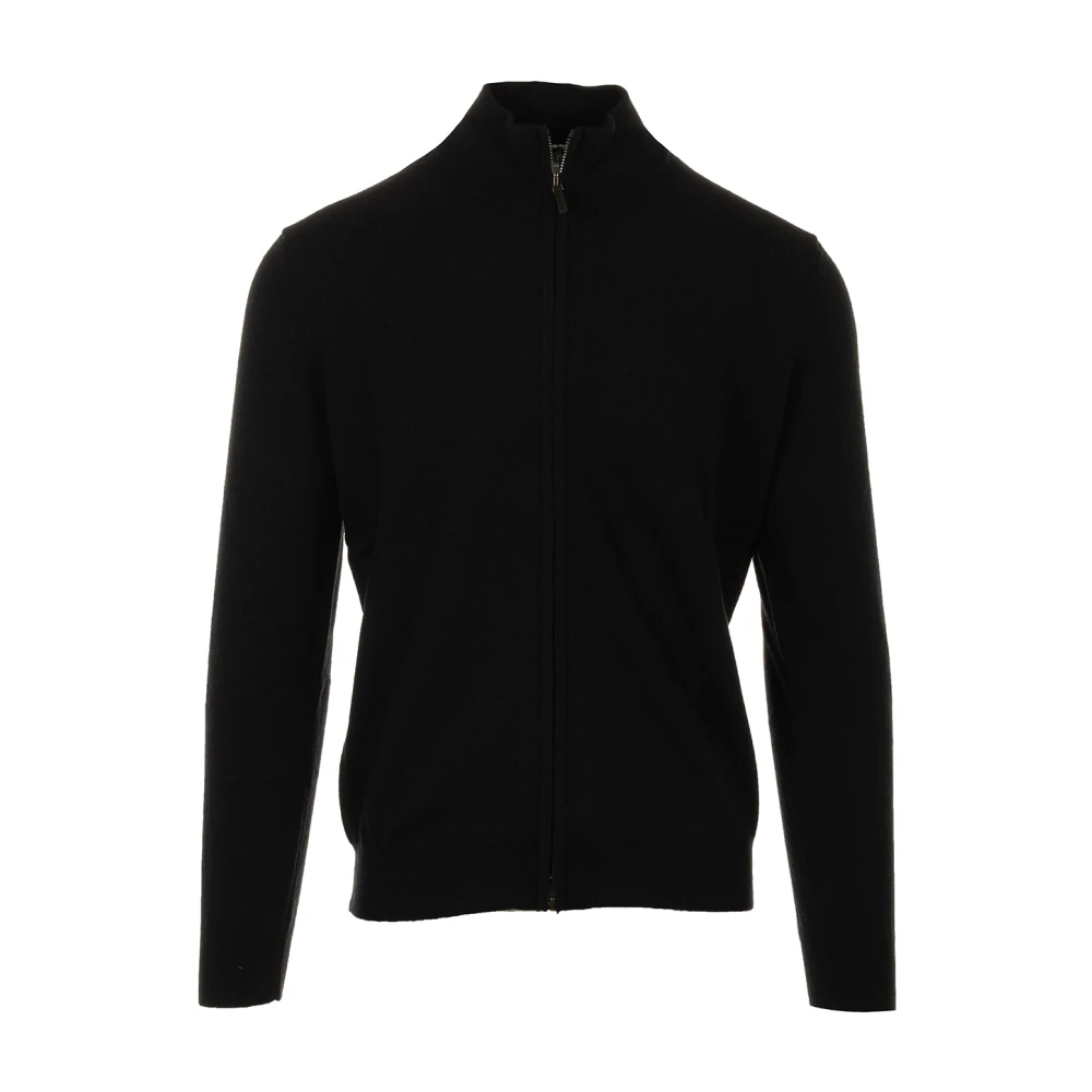 Kangra Zwarte Rits Trui Black Heren