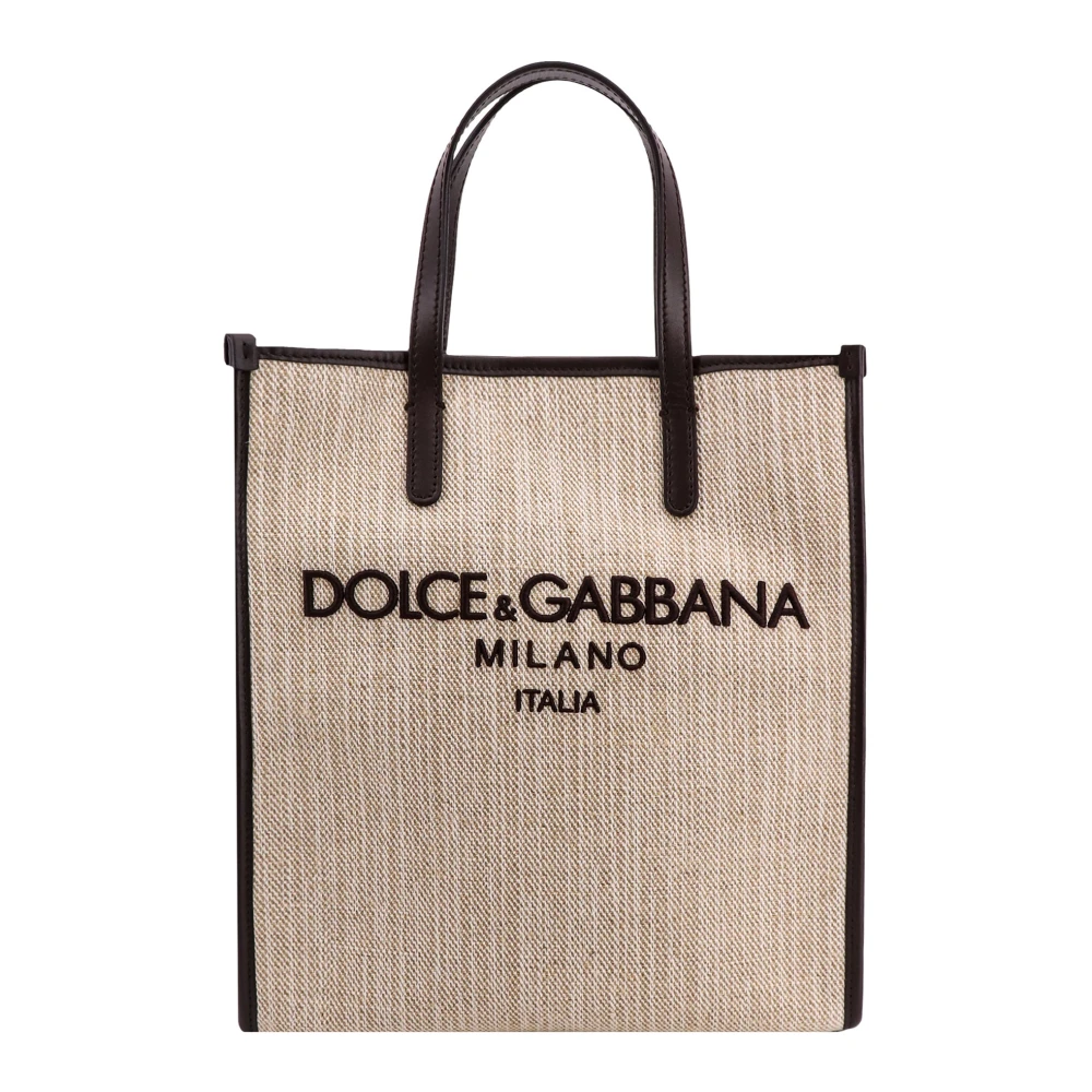 Dolce & Gabbana Beige Leren Handtas Aw23 Beige Heren
