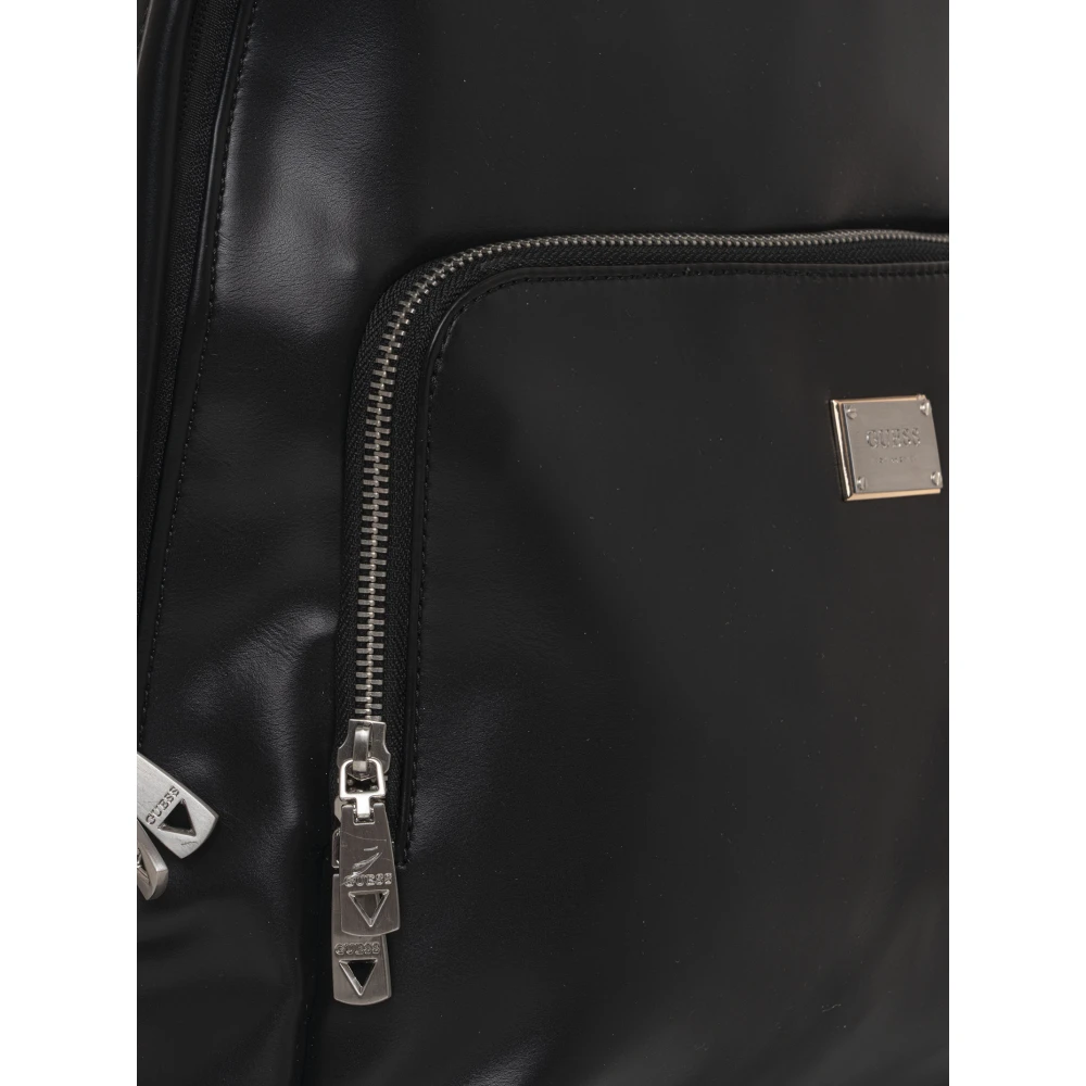 Guess Stijlvolle Milano Rugzak met Ritssluiting Black Heren