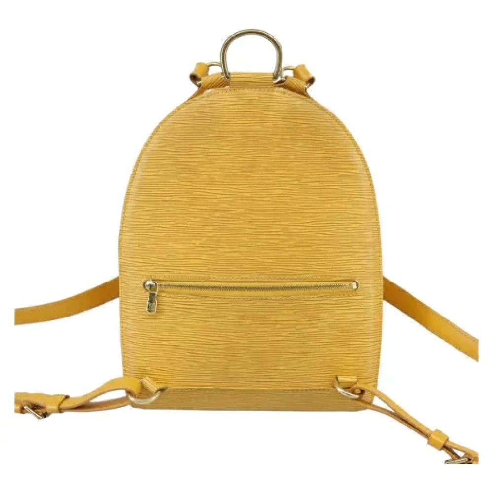 Louis Vuitton Vintage Pre-owned Leather backpacks Yellow Dames