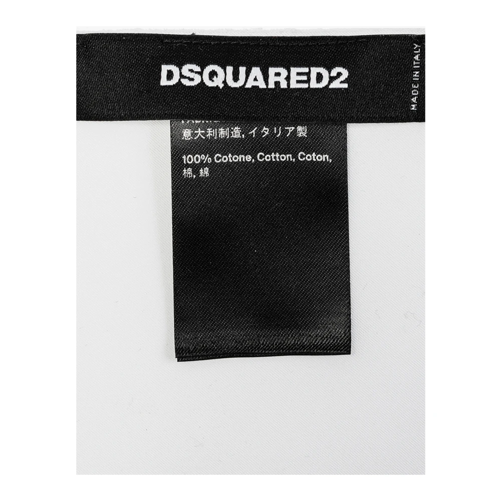 Dsquared2 Pochet met logo White Heren