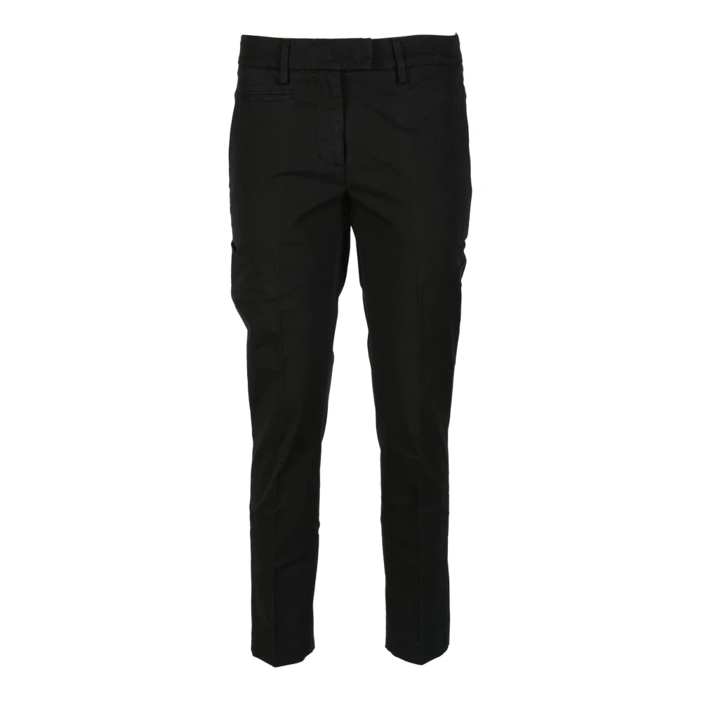Dondup Women's Black Slim-Fit Trousers, W26, Trousers