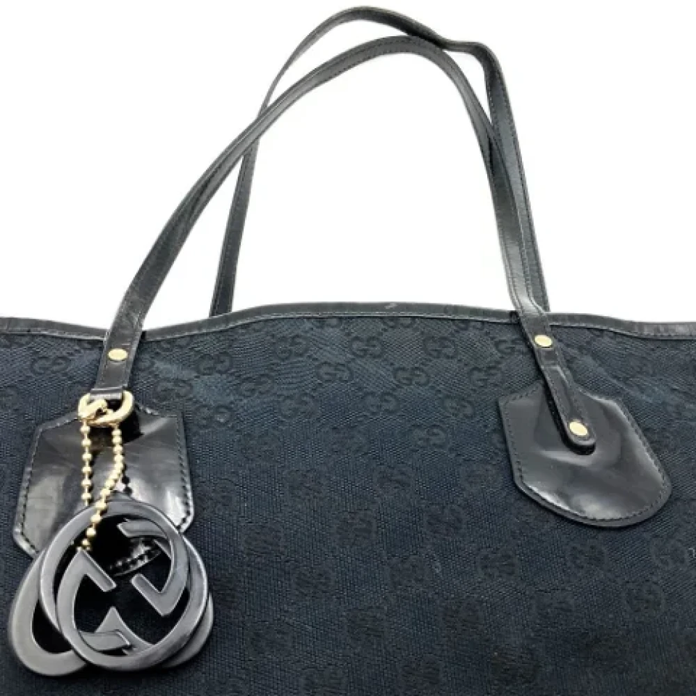 Gucci Vintage Pre-owned Canvas totes Black Dames