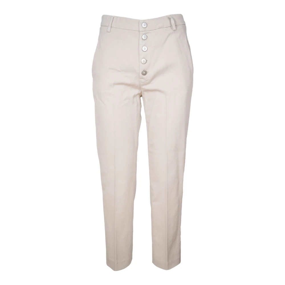 Dondup Donna Beige Pantaloni Slim-Fit