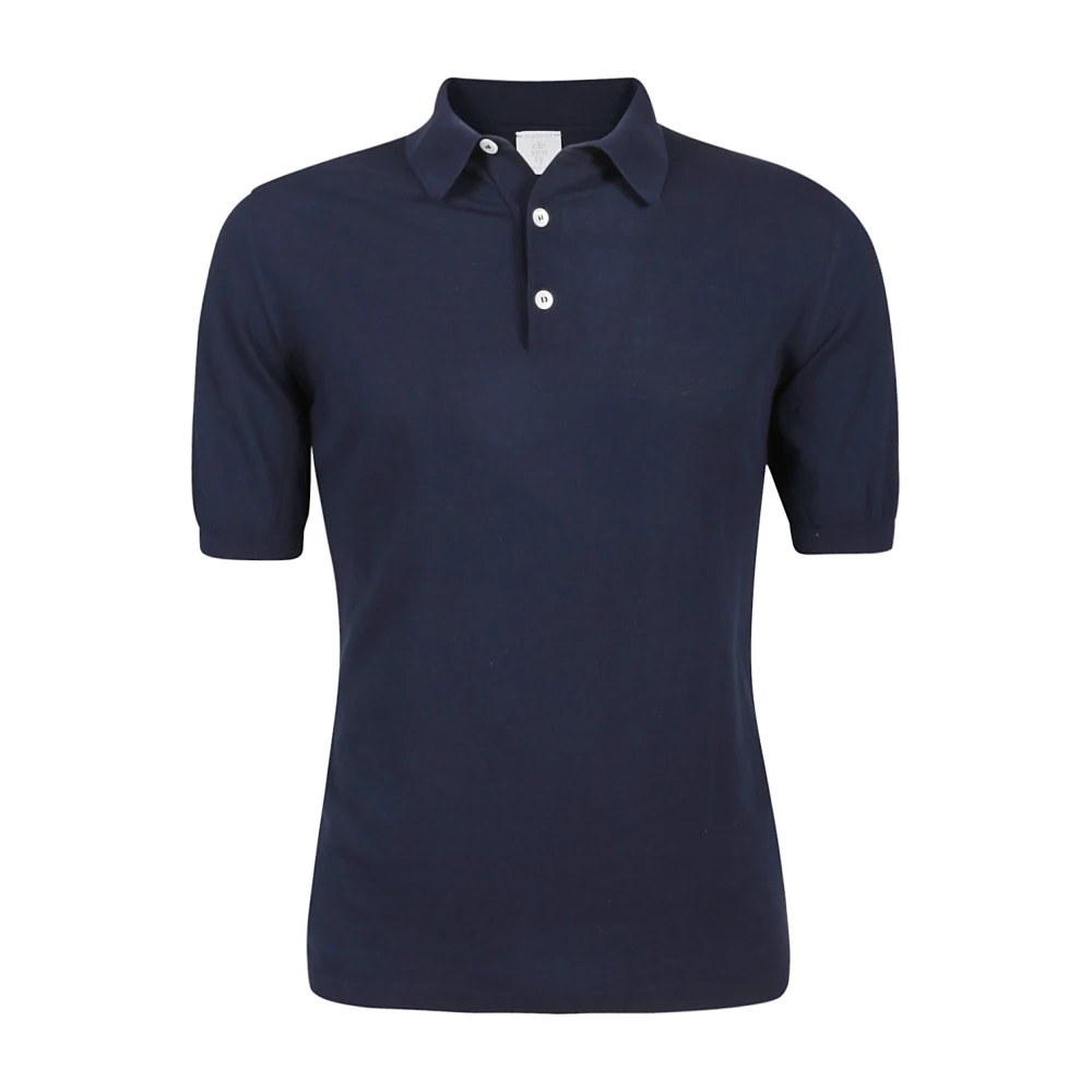 Eleventy Katoenen Polo Shirt Ss23 Blue Heren