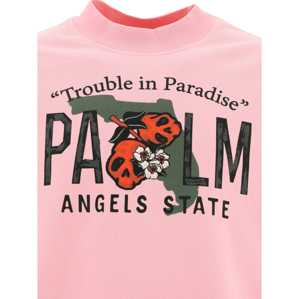 Palm Angels East Coast Sweatshirt Pink Heren