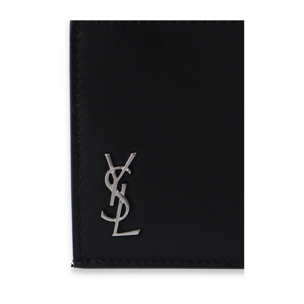 Saint Laurent Branded Card Case Black Heren