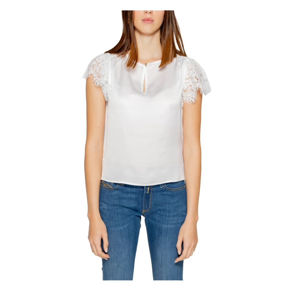 Guess Blouse met korte mouwen White Dames