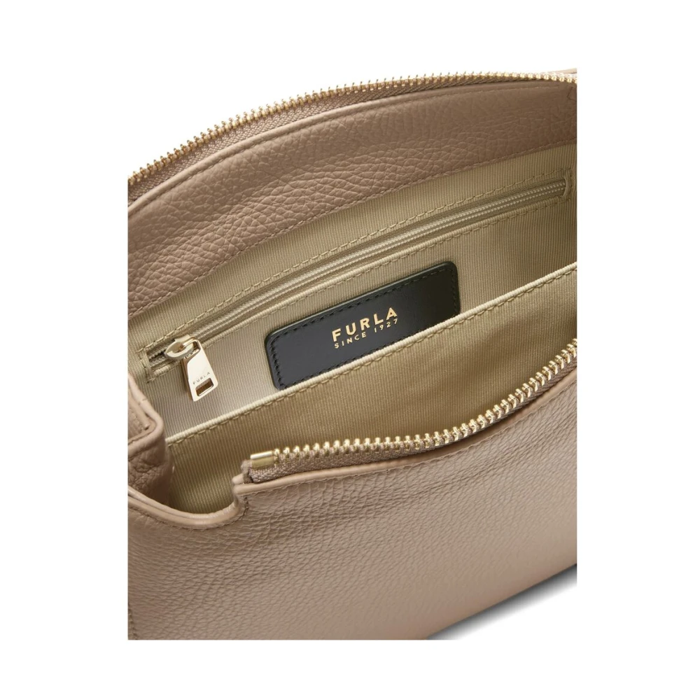 Furla Bruine Schoudertas met Toprits Brown Dames