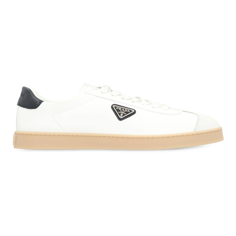 Prada Men's White Lane Low-Top Trainers