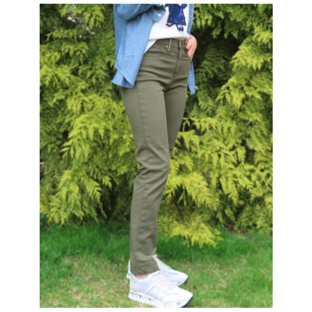 Islow Hoge Taille Zeemansbroek Green Dames
