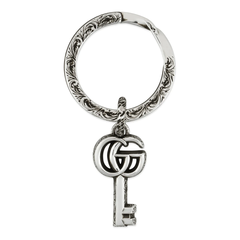 Gucci Sleutelhanger met sleutel en dubbele G-details Gray Dames