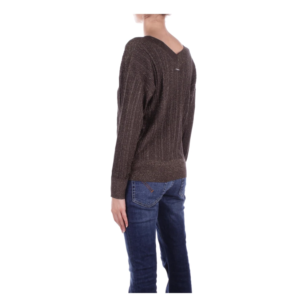 Liu Jo Bruine Sweater Collectie 1 Metallic Brown Dames
