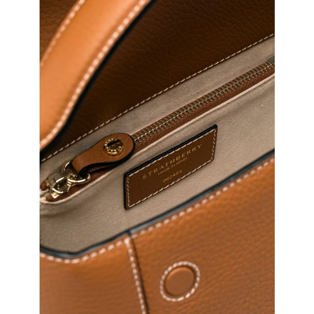 Strathberry Leren handtas met gouden hardware Brown Dames