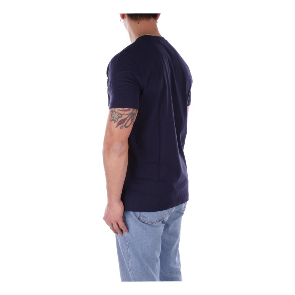 Fay Klassieke Blauwe T-shirt met Voorzak Blue Heren