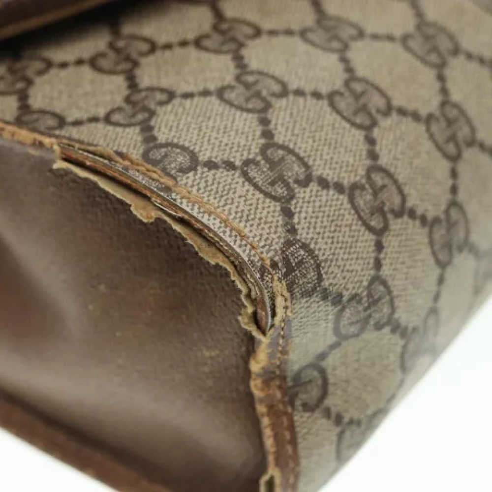 Gucci Vintage Pre-owned Leather clutches Beige Dames