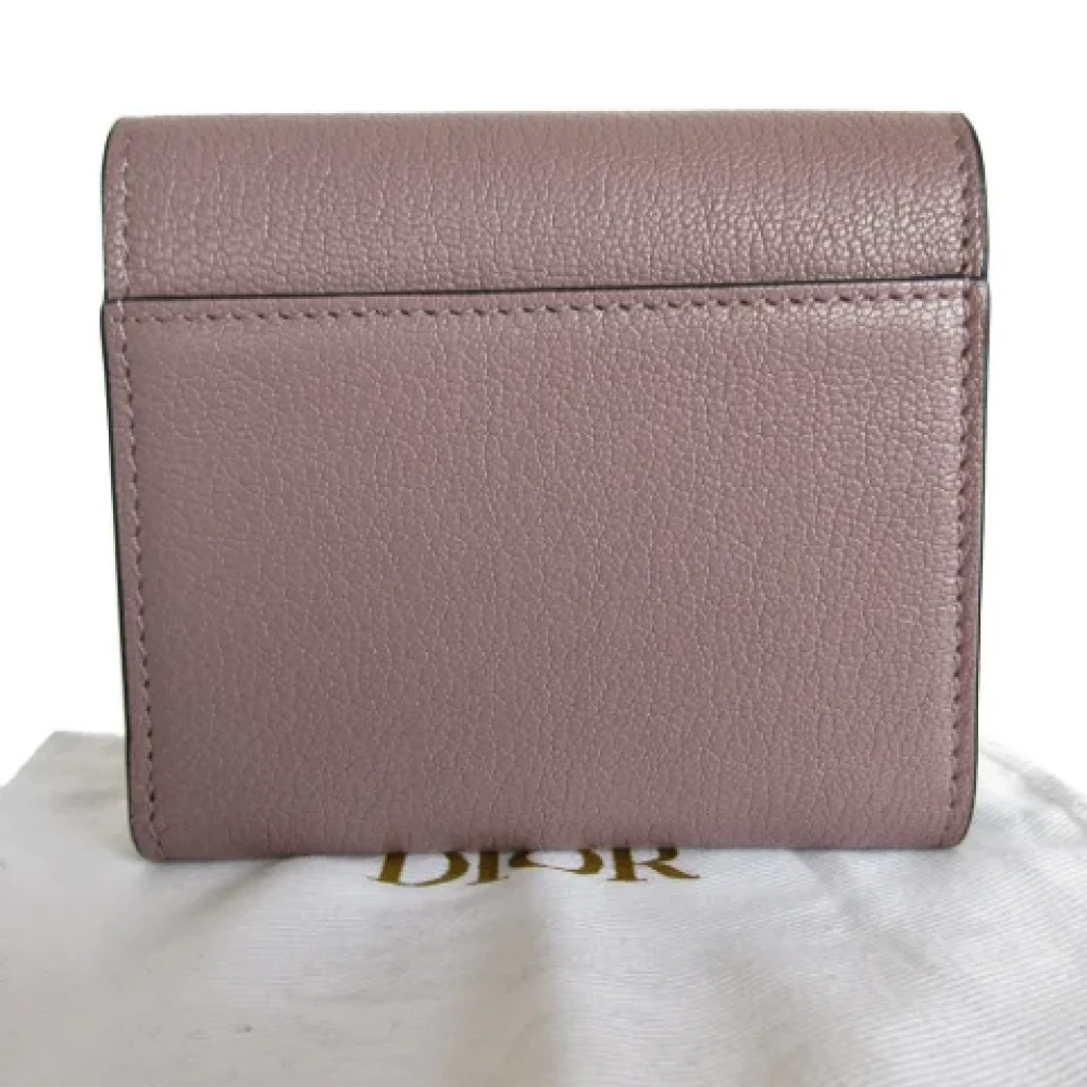 Dior Vintage Pre-owned Leather wallets Purple Dames