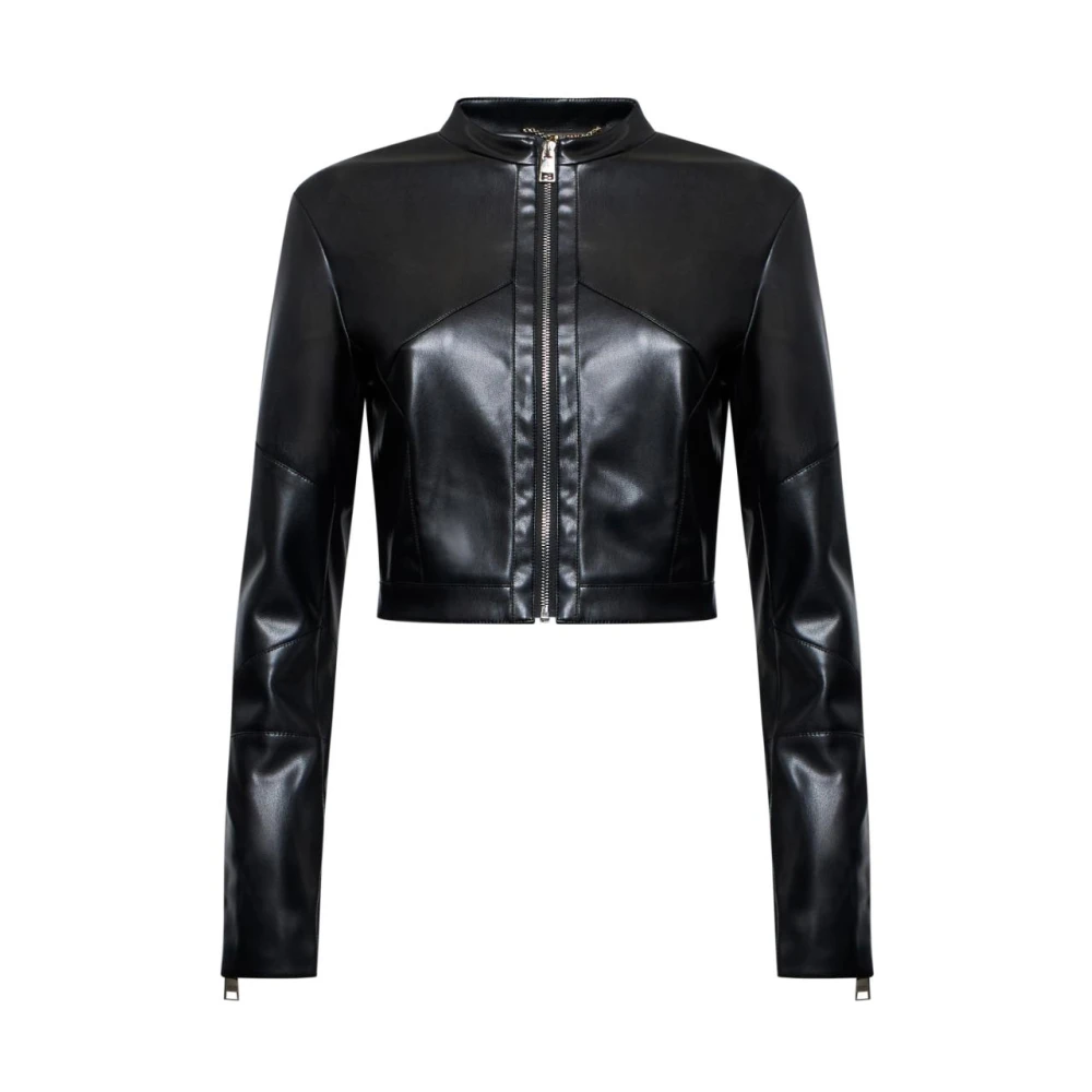 Silvian Heach Vrouw Zwart Jassen Dames, 2XS, Leer, Bikerjack Van Leer En Stof