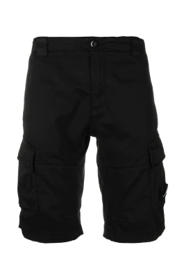 Svarta Sateen Cargo Shorts