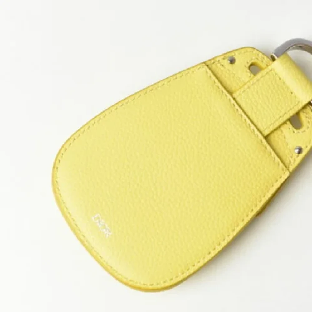 Dior Vintage Pre-owned Leather wallets Yellow Dames