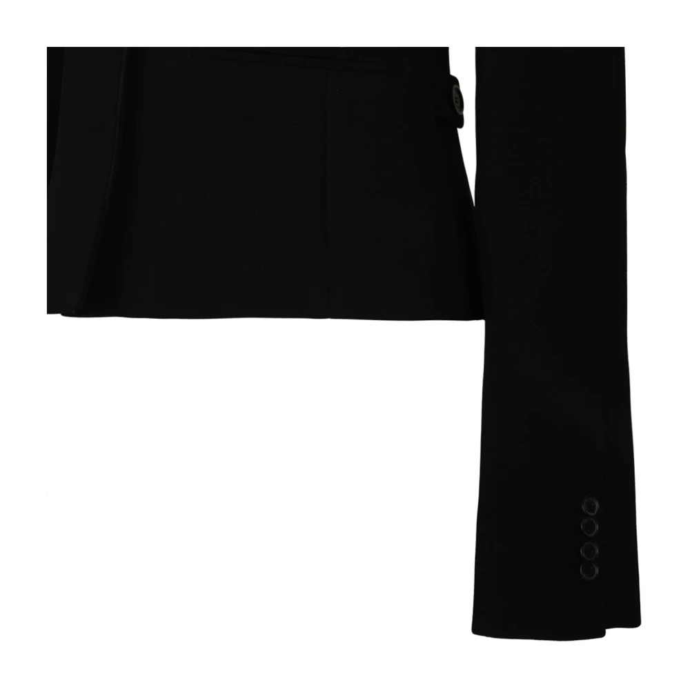 Courrèges Zwarte getailleerde jas met uitlopende mouwen Black Dames