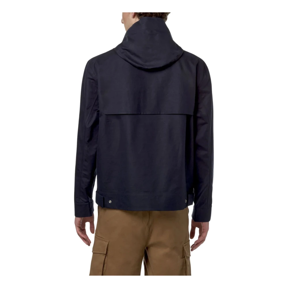 K-way Blauwe Linnen Blend Kinderjas Blue Heren