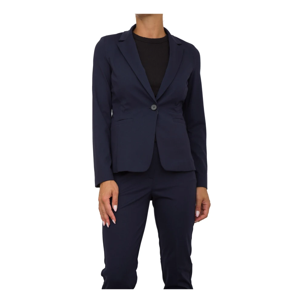 Marella Blauwe Jersey Jas Blue Dames
