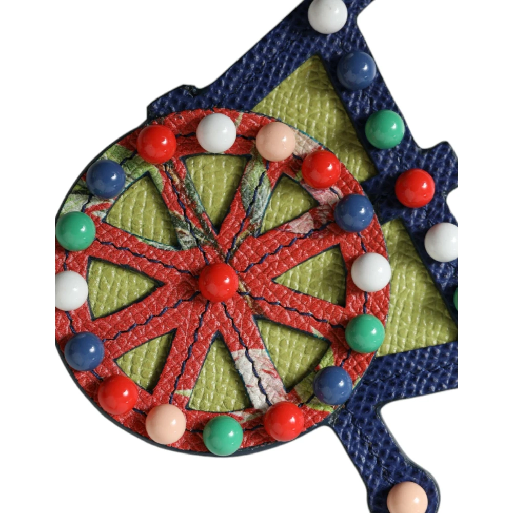 Dolce & Gabbana Multicolor Cellulose Designer Sleutelhanger Multicolor Dames
