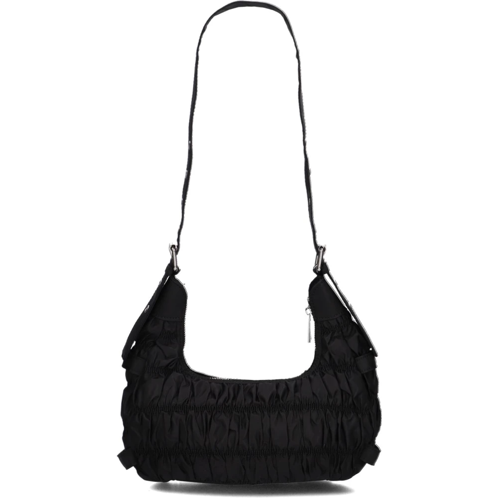 Núnoo Zwarte Nylon Schoudertas Alaska Black Dames