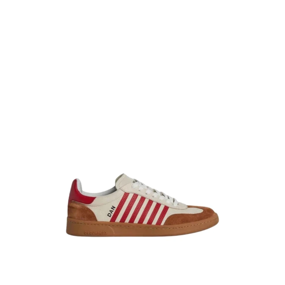 Dsquared2 Gestreept Athletic Boxer Sneakers Heren Schoenen Rood