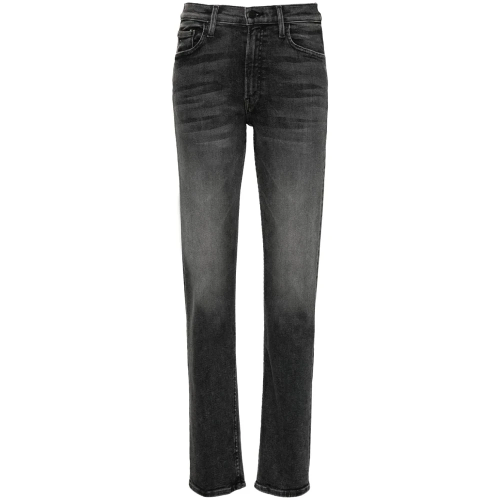 Mother Zwarte Stretch Denim Rider Skimp Jeans Black Dames