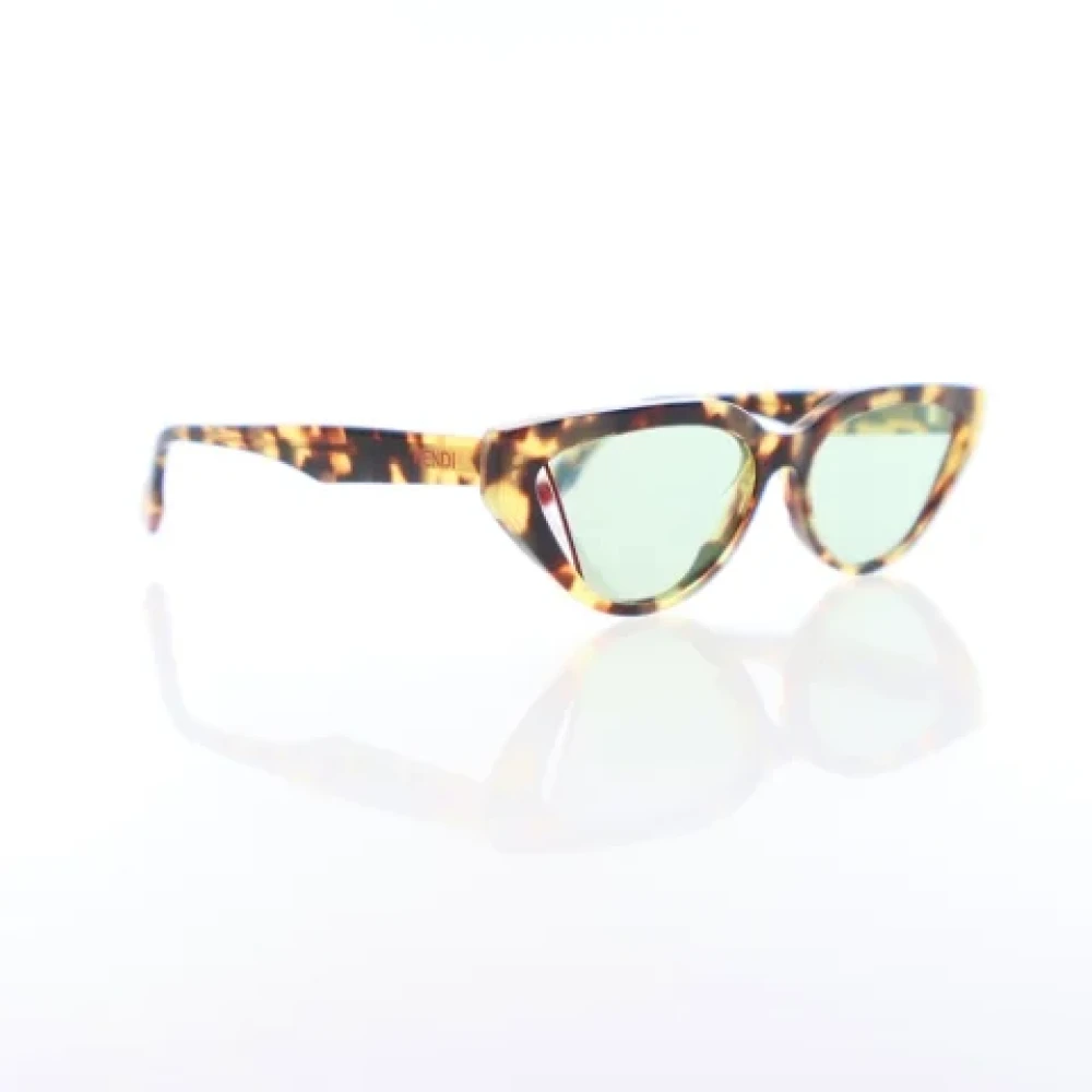 Fendi Vintage Pre-owned Plastic sunglasses Black Dames