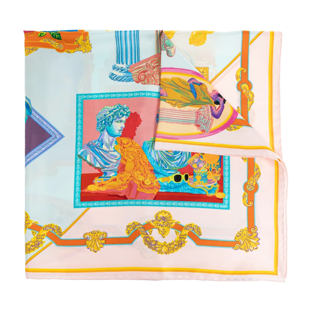 Versace Zijden sjaal met galerijprint Multicolor Unisex