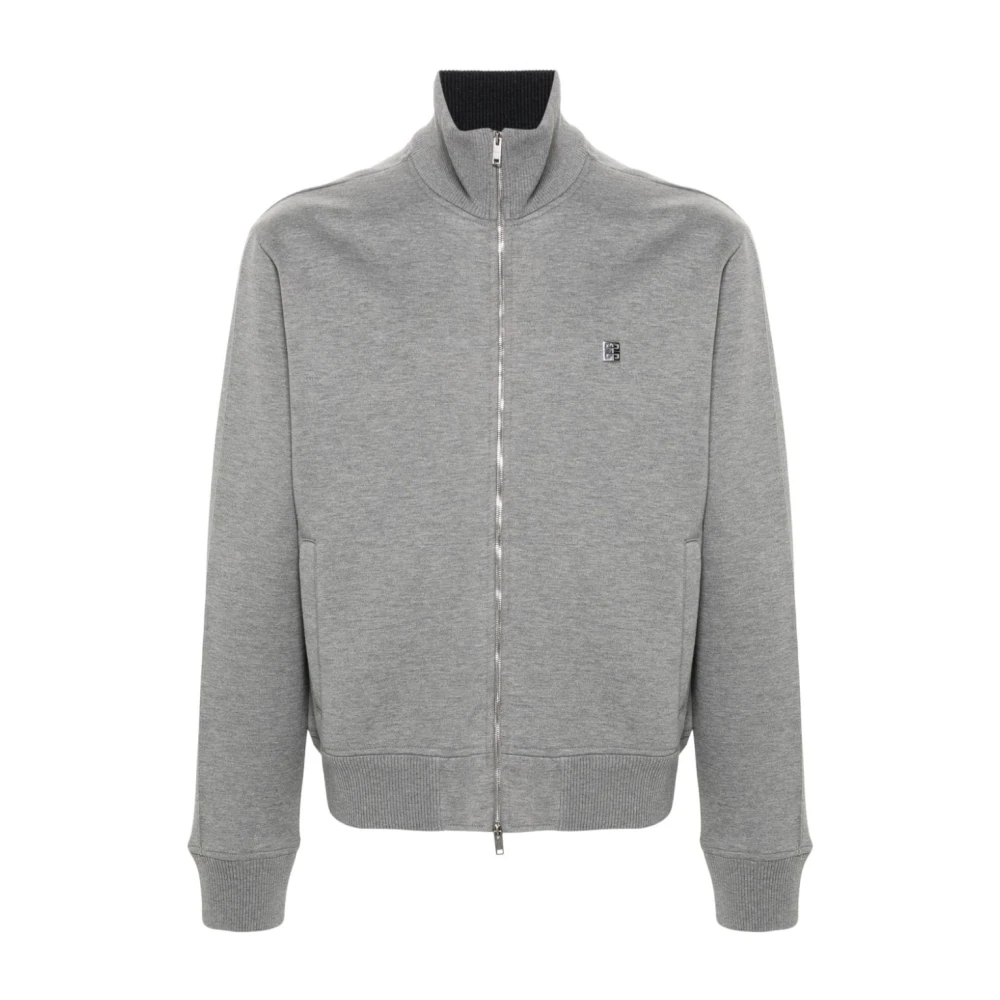 Givenchy Grijze Jas met Hoge Kraag Gray Heren