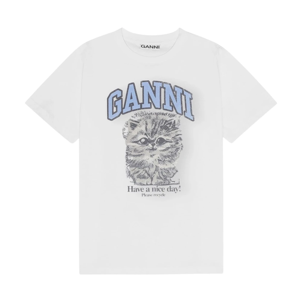 Ganni - Tops > T-Shirts - White - Ganni - Modalova