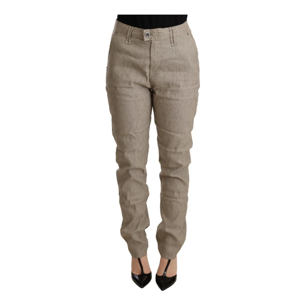 CYCLE Beige Mid Waist Casual Baggy Stretch Trouser - W29 - Image 2