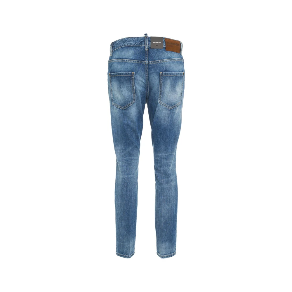 Dsquared2 Blauwe Smiley Zak Jeans Aw24 Blue Dames