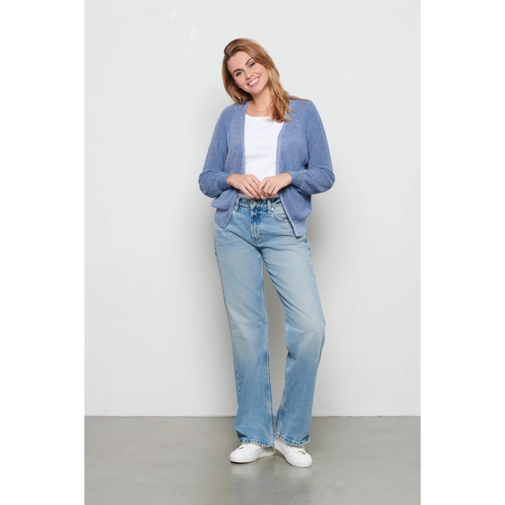 &Co Woman Zacht gebreide cardigan Blue Dames