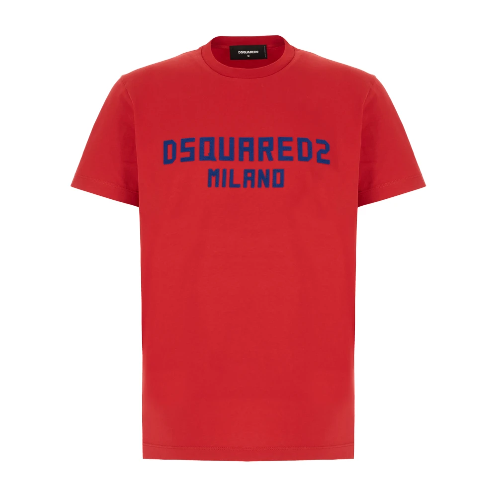 Dsquared2 Casual Katoenen T-Shirt in Diverse Kleuren Red Heren