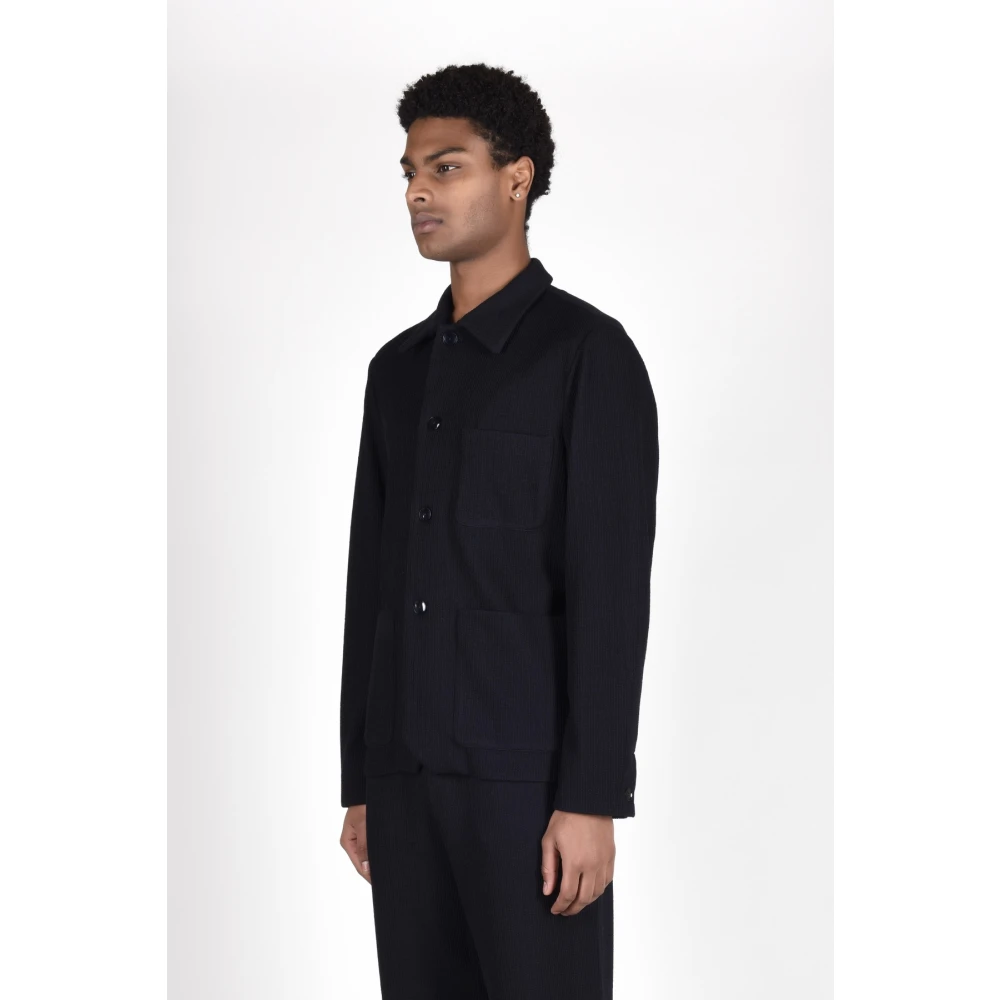 Barena Venezia Stijlvolle Wollen Jas Blue Heren